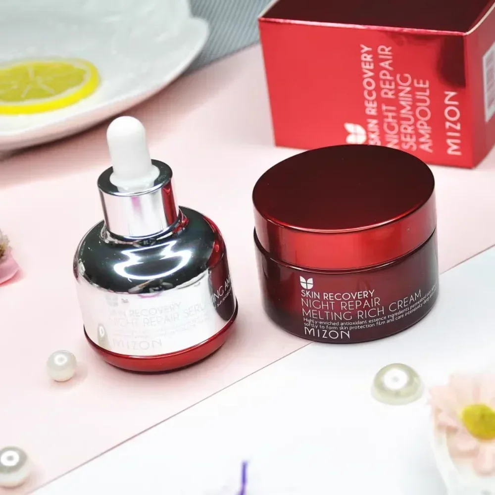 Luxury Skincare Korea - 韓国 Mizon スキンリカバリーナイトリペアメルティングリッチエッセンスクリーム高級アンチエイジングフェイスリフティング引き締め明るく顔のスキンケア