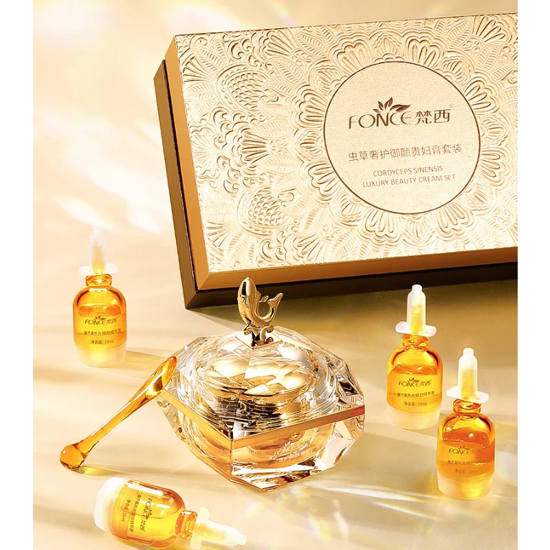 Luxury Skincare Korea - フォンセ 冬虫夏草高級美容クリームセット 保湿 毛穴縮小 オイルコントロール ブライトニング