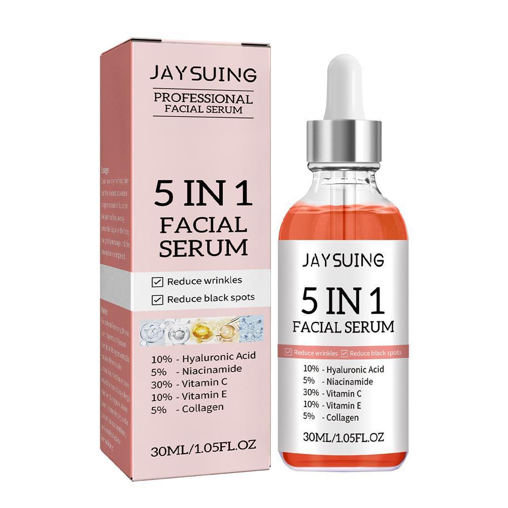 Exosome Serum Ampoule - ビタミンCヒアルロン酸フェイシャルセラム,保湿,スムージング,スキンケア,ディープ水分補給,5 in 1, 30ml