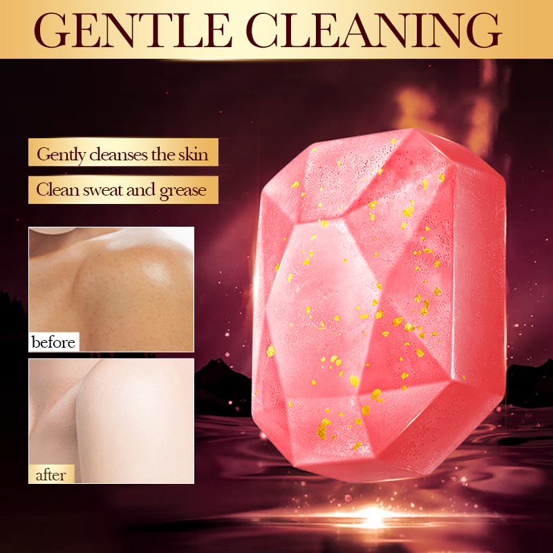 ローズゴールド箔入り手作り石鹸 – 天然エッセンシャルオイル - Luxury Skincare Gifts のレビューと価格