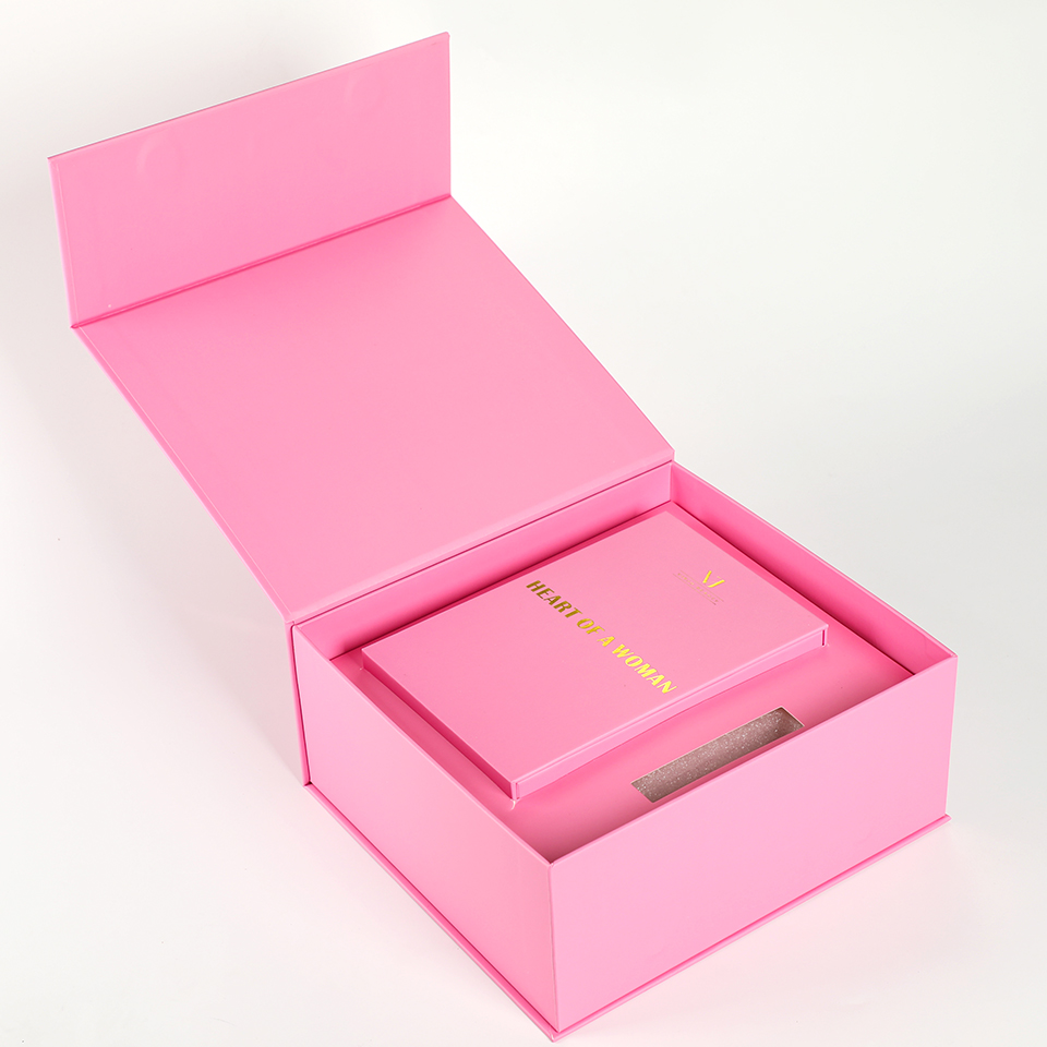カスタム高級ピンク、紙製フォームインサート付きマグネット開閉 - Luxury Skincare Gifts のレビューと価格