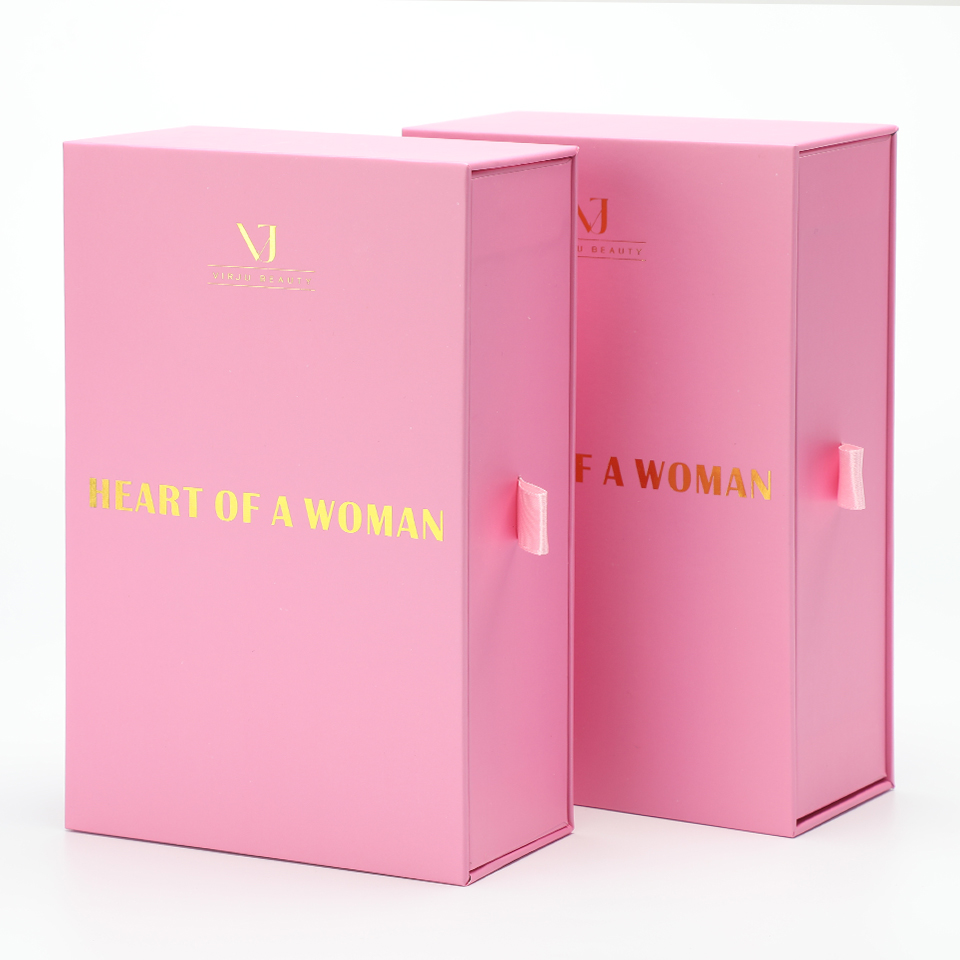カスタム高級ピンク、紙製フォームインサート付きマグネット開閉 - Luxury Skincare Gifts のレビューと価格