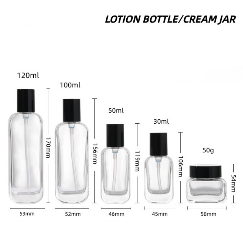 【ロゴカスタム】1個入り高級透明ガラススキンケアパッケージ5 - Luxury Skincare & Spa のレビューと価格
