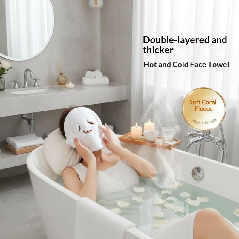 再利用可能な温冷湿布フェイスマスクタオル、贅沢な柔らかさ、お - Luxury Skincare Gifts のレビューと価格