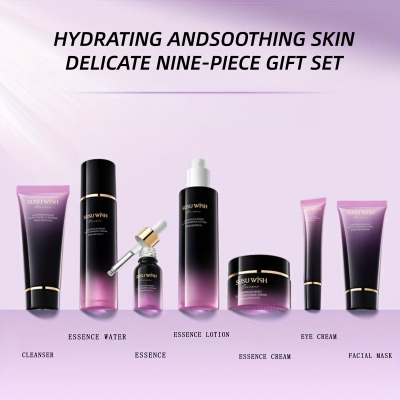 贅沢で上品な9点保湿エッセンスセット、クレンジングミルク、エ - Luxury Skincare Gifts のレビューと価格