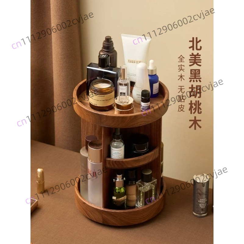 無垢材回転式化粧品収納ボックス、高級感のあるライトラグジュア - Luxury Skincare & Spa のレビューと価格