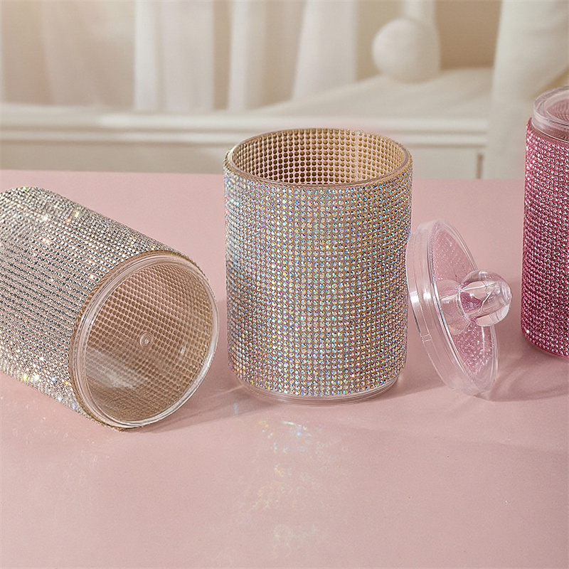 高級ダイヤモンド綿棒収納ケースポータブルメイクアップ化粧品オ - Luxury Skincare And Makeup Brands のレビューと価格