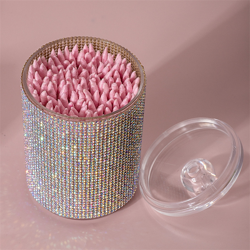 高級ダイヤモンド綿棒収納ケースポータブルメイクアップ化粧品オ - Luxury Skincare And Makeup Brands のレビューと価格