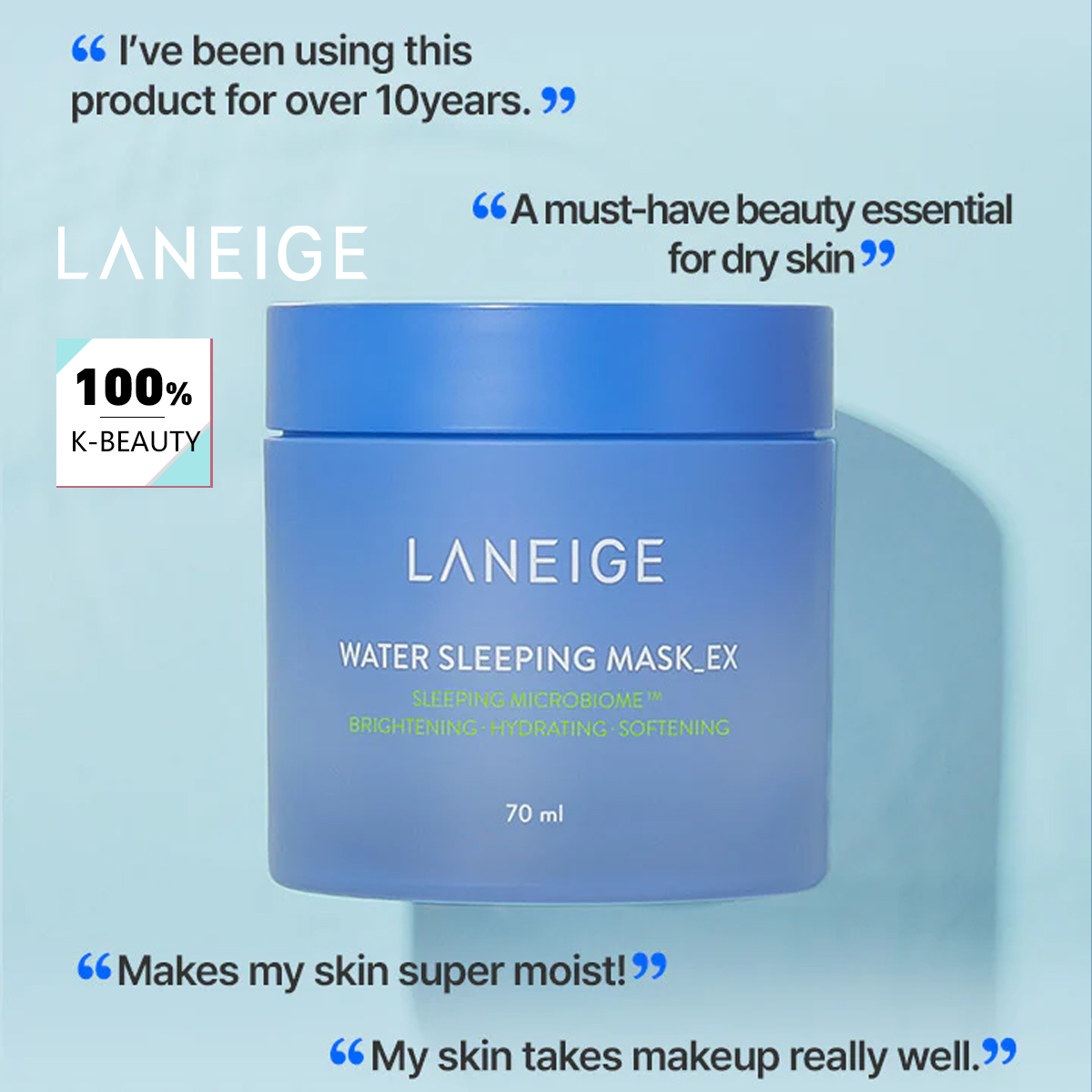 LANEIGE ウォータースリーピングマスク 70ml、一晩 - Luxury Skincare Korea のレビューと価格