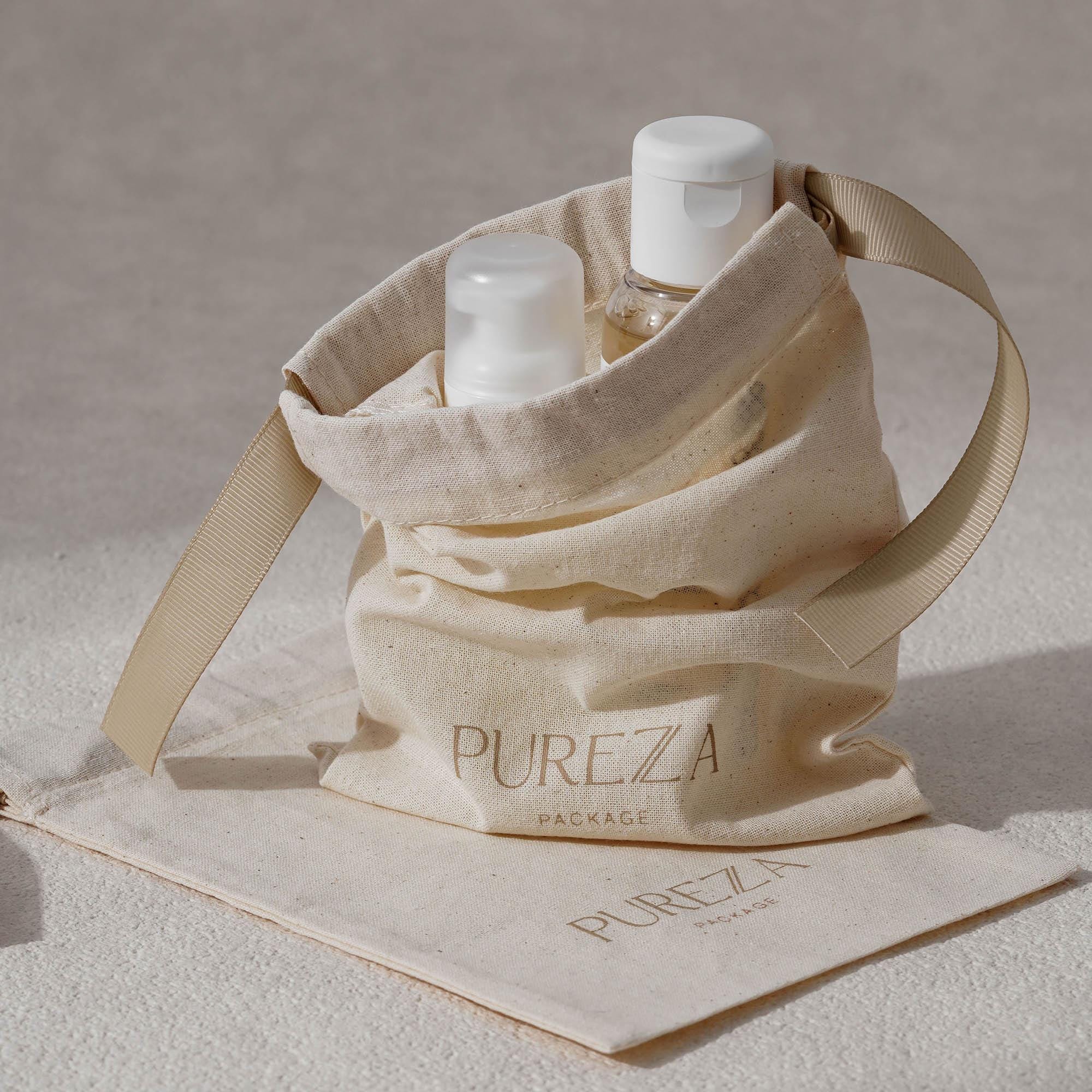 カスタマイズ可能な天然コットン巾着袋、環境に優しい高級ギフト - Luxury Skincare Gifts のレビューと価格