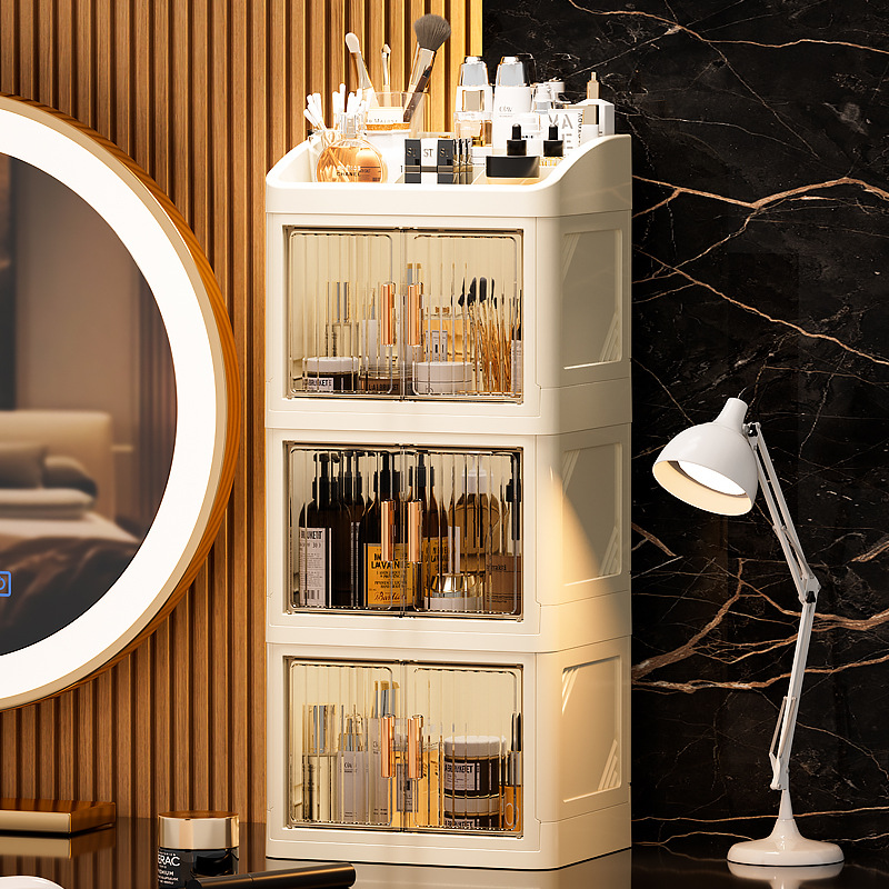 大容量の重ねて使えるメイクアップ収納キャビネット、防塵防水、 - Luxury Skincare Gifts のレビューと価格