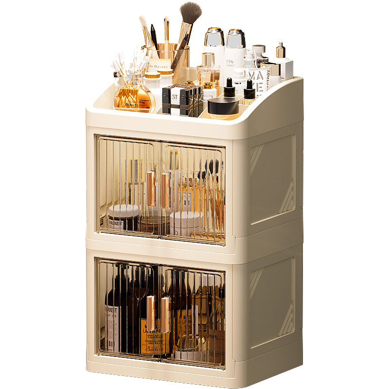 大容量の重ねて使えるメイクアップ収納キャビネット、防塵防水、 - Luxury Skincare Gifts のレビューと価格